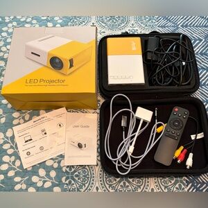 LED Projector with hard shell case